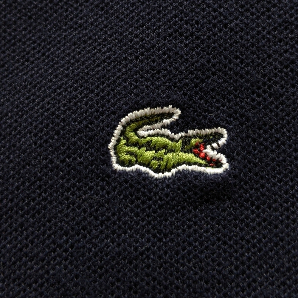 Lacoste Navy Blue Tennis Racket Embroidered Halter Neck Tank Top - Picture 5 of 11